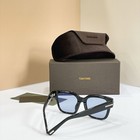 Tom Ford Tf6078 Black Square Eyeglasses Clear Lens Gold Detail 52-20-140