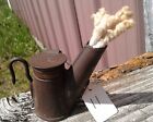 Antique Teapot Tin Miners Lamp W Brass Neck 1800s Era Lot 11