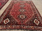 7x10 Antique Oriental Rug Vintage World Old Red Blue Handmade Handwoven 6x9 7x9