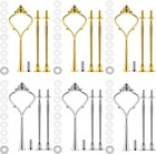 6 Set Tiered Tray Hardware For Cake Stand Mold Crown 3 Tier Cake Stand Fittin   