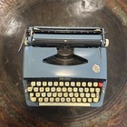 Brother Webster Xl-500 Manual Typewriter     Blue Vintage Portable W  Case