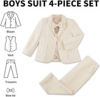 Luobo Bei Bei 4-piece Boys  Tuxedo Set-blazer  Vest  Dress Pants  Tie Size 7-8 