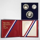 1976 Bicentennial Silver Proof 3 Piece Silver Set   W  Coa     Pristine   