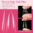  Clear Stiletto Nail Tips  500pcs Half Cover Soft Gel 500pcs Stiletto With Box