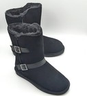 Bearpaw    valerie    Women   s Suede Leather With Cozy Faux Fur Lining  black  - New