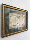 Vintage A New Map Of The World Laurie And Whittle Reprint Double Matted Framed