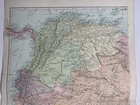 1913 Northwest South America Original Antique Map By G w  Bacon 108 Years Old