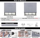 Cordless Roman Shades 35x60 Blackout Room Darkening Thermal Insulated Blue Gray