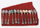 12 Pcs R Wallace  floral  7  Soup Spoon Edwardian Silver Plate 1902 No Monogram