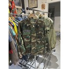 Vintage 1982 Military Army Camo Camouflage Patched Multi Patch Jacket Size Small