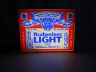 Retro Budweiser Light Led Light Box     Vintage Style Bar Sign