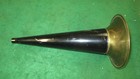 14 Inch Black   Brass Cylinder Phonograph Horn Edison Columbia Standard Home