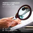 Extra Large 4x Magnifying Glass With 4 Ultra Bright Led Lights   25x Zoom Lens