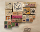 Birthday Holidays Halloween  Wooden Block Rubber Stamps Crafts You Pick Choose