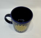 Celestial Stars Zodiac Astrology Pattern 1994 Jii Sun Mug Cup Cobalt Blue Gold