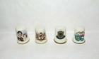 St  George England Fine Bone China 4 Pc  Thimble Collection Lot  Queen Elizabeth