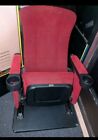 Lot Of 3 Vintage Movie Theater  Seating Real Cinema Movie Chairs With Base  red 