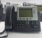 Lot Of 5 Cisco Cp-7942g Unified Ip Voip Office Phones Display Poe