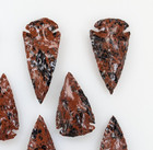 8 Piece 2  Mahogany Obsidian Arrowheads - Pow-wow - Ceremonial - Hand Knapped