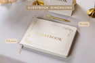 Floral Embossed Wedding Guest Book Set - 9 X 7 5 Hardcover Guestbook
