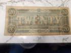 1864  20 Confederate States Of America Twenty Dollar Note Civil War Currency