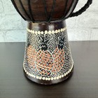 Djembe Drum Bongo 10  Hand Carved African Aboriginal Wood Hand Painted