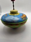 Vintage Tin Spinning Top   Lion-elephant-tiger-giraffe  Wobbly But Works 