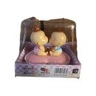 Solar Bobble Head Valentines Kissing Babies On A Heart Pink