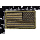 Reverse American Flag Patch - Subdued Olive Drab Od Green - Hook Fastener Patch