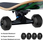 4 Pcs Roller Skates Replacement Roller Wheels Skateboard Wheels Black 52x32mm