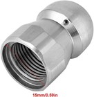 Sewer Jetter Nozzle Kit W hydro Jet  Random Flow   Button Sealing For Silver 