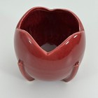 Nelson Mccoy Art Deco Tulip Ball Maroon Planter  - Vintage