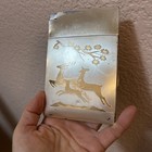 Vintage Antelope Gold Silver Elgin American Usa Cigarette Case Lighter Tobacco