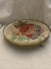 Vintage Heavy Vanity Perfume Tray Solid Brass Floral Design Footed 8 5x8 5   