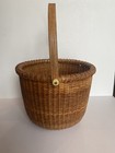 Vintage Nantucket Style Woven Swing Handle Basket- 6 1 2   x 8   