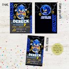 Digital - Sonic Birthday Invitations  Sonic Birthday Invitation Party Supplies