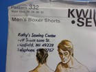 Vintage Kwik Sew Pattern 332 Men s Boxer Shorts Size 26-32 Sealed Envelope New
