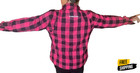 Summer Crosswinds Pink And Black Plaid  Kevlar Lined With Ce2 Armor Shirt Jacket