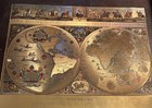 Blaeu Wall Map Antique Hanging World Frame Glass Ships Same Day