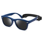 Liu  wen Cute Polarized Baby Sunglasses - Bendable Mdeium  A6 Matte Blue grey