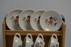 Vintage Mcm Children s Tea Set Made In Japan Birthday Girl Balloons Song Birds