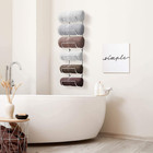 Towel Rack Wall Mount     6 Compartments Of Silver Metal Towel Holder For Bathroom