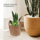 Seagrass Planter Basket Wicker Flower Pot Straw Flowerpot For Indoor Plants 9   