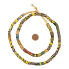 Thin Antique Venetian Millefiori African Trade Beads  20720 8mm Ghana Multicolor