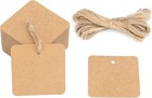 Kraft Paper Gift Tags With String  100pcs Brown Square Tags  2 2x2 2 Inches B   