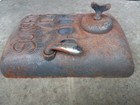 14 x10 vintage Cast Iron Sunshine Oak Parlor Stove Door