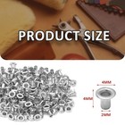 Litoexpe 200 Pcs 2mm Silver Tiny Grommets Eyelets 2 Mm 