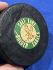 Vintage 1970   s Salt Lake Golden Eagles Art Ross Converse Game Hockey Puck Whl 