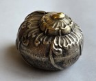 Antique Brass Vesta Case Match Safe Nautilus