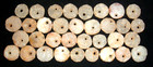  34  Choice Sahara Neolithic Quartz Disk Beads  3 5k- 8k Yrs  Ancient Africa